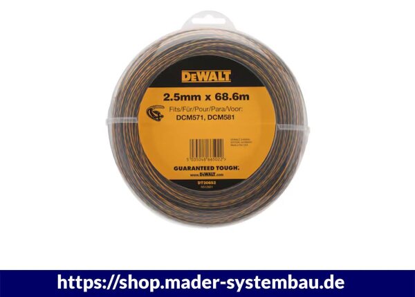 DEWALT Flexvolt Trimmer-Faden, 68,6 m / 2,5 mm