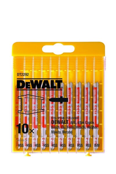 DEWALT Stichsaegeblaetter-Set 10-tlg. Metall