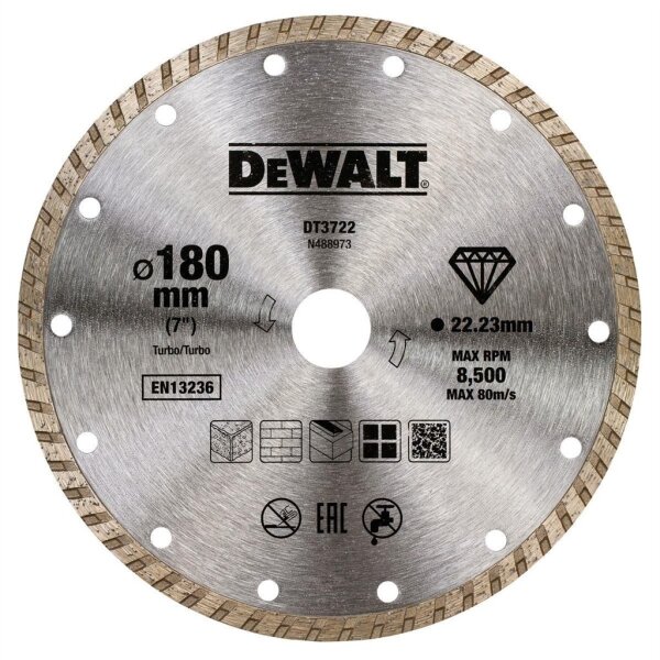 DEWALT Diamanttrennscheibe Eco1 Turbo 180mm