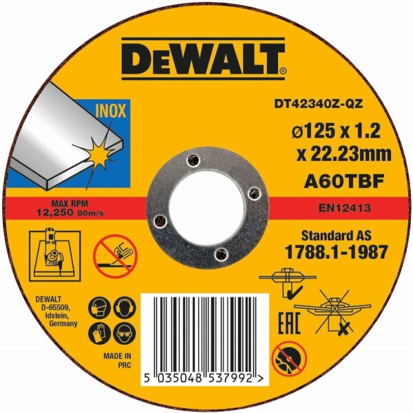 DEWALT Trennscheibe 125x1,2x22,23 mm Inox