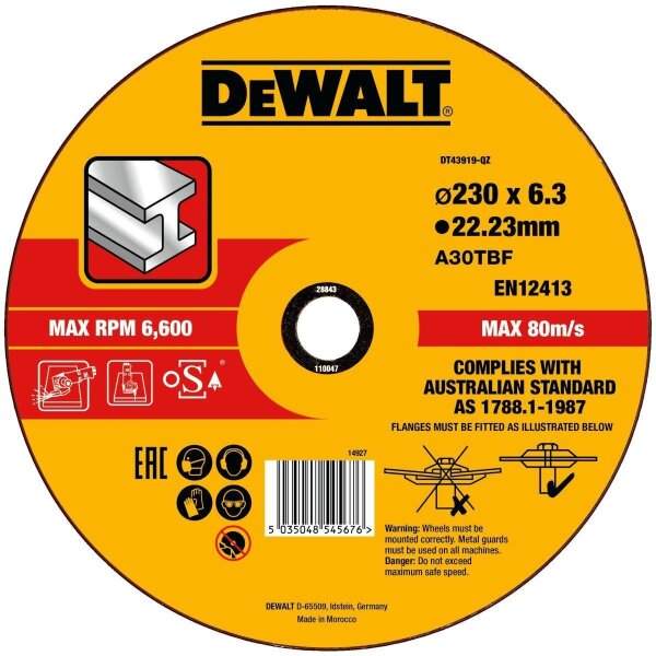 DEWALT Schruppscheibe 230x6x22,23 mm Metall