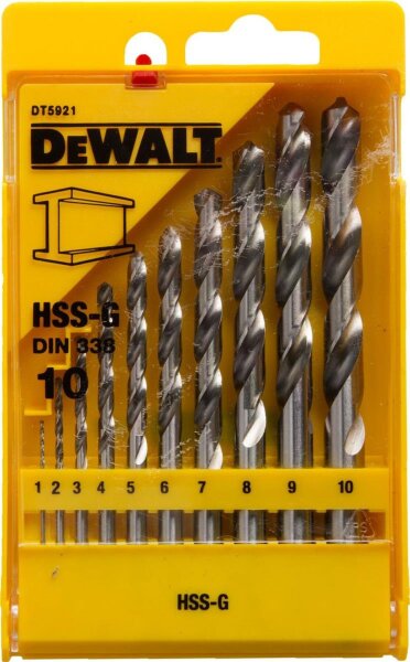 DEWALT Metallbohrer-Set 10-tlg. HSS-G