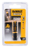 DEWALT Torsion Bit schlagf. T25 50mm 2Stk