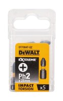 DEWALT Torsion Bit schlagf. Ph2 25mm 5Stk