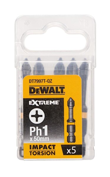 DEWALT Torsion Bit schlagf. Ph1 50mm 5Stk