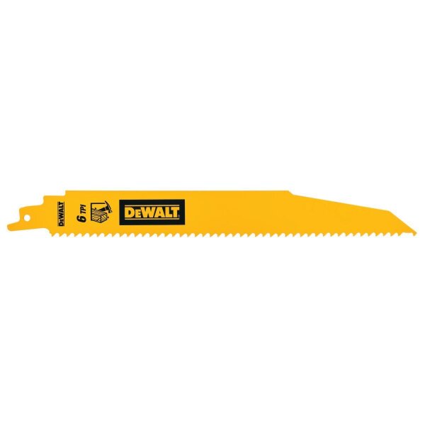 DEWALT Saebelsaegeblatt BIM Holz 228mm 6TPI