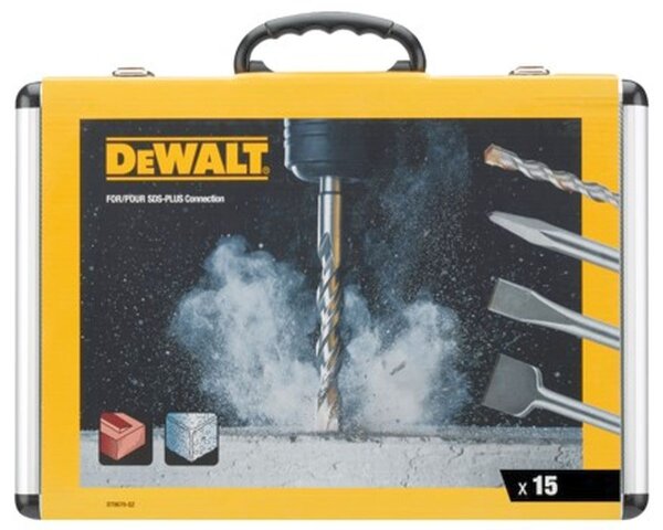 DEWALT Meißel u.Bohrer- Set 15-tlg. SDS-plus