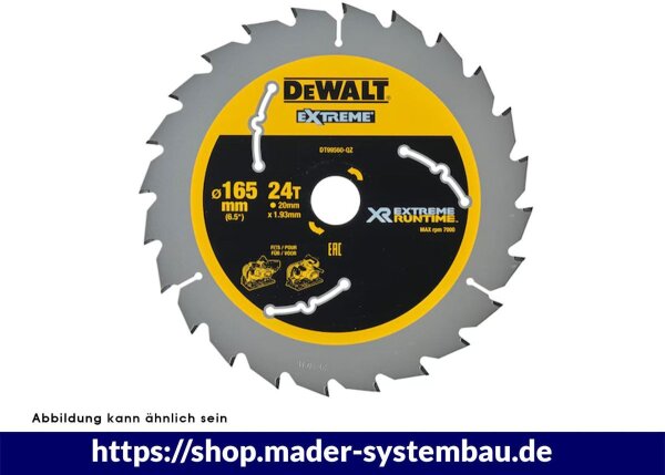 DEWALT Flexvolt Kreissaegeblatt Tauchkr.165/20mm 24WZ/FZ