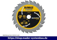 DEWALT Flexvolt Kreissaegeblatt Tauchkr.165/20mm 24WZ/FZ