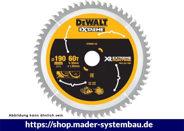 DEWALT Flexvolt Kreissaegeblatt Handkr. 190/30mm 60WZ/FZ