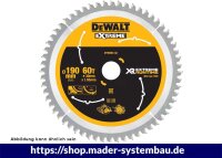 DEWALT Flexvolt Kreissaegeblatt Handkr. 190/30mm 60WZ/FZ