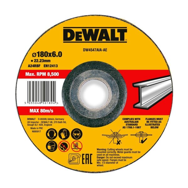 DEWALT Schruppscheibe 180x6x22,23 mm Metall