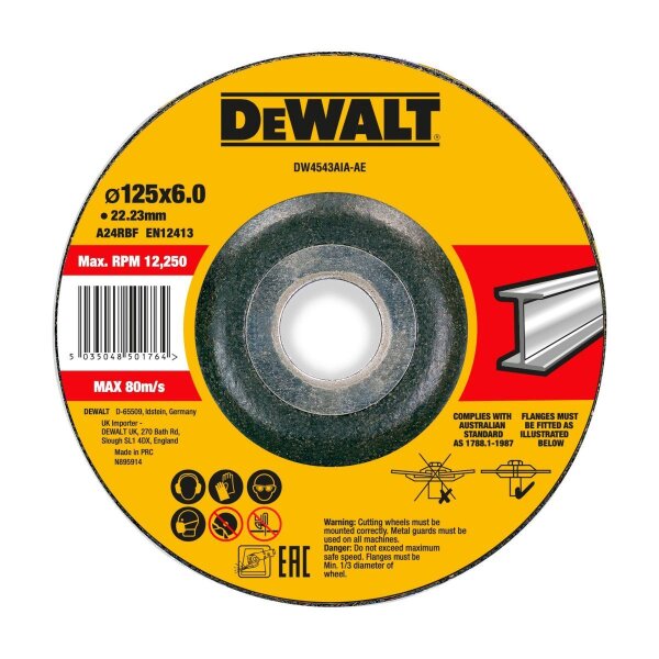 DEWALT Schruppscheibe 115x6x22,23 mm Inox