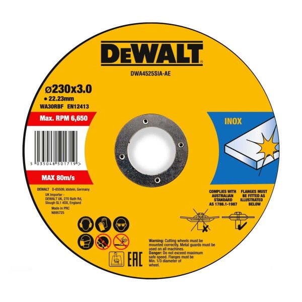 DEWALT Trennscheibe 230x3x22,23 mm Inox