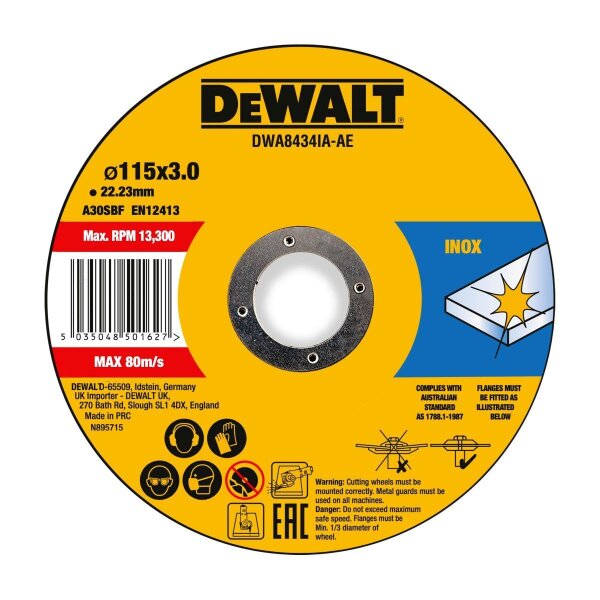 DEWALT Trennscheibe 115x3x22,23 mm Metall