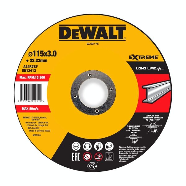 DEWALT Trennscheibe 115x3x22,23 mm Metall